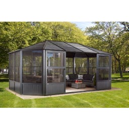 Pavillon Charleston 12x18 / 6 x 3,8 m, Anthrazit - 1 Stk