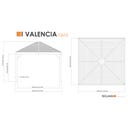 Pavillon Valencia 12x12 Holz-Edition / 3,6 x 3,6 m - 1 Stk