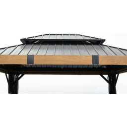 Pavillon Fontana 1012 | inkl. Moskitonetz 3,6 x 3 m, Holzoptik - 1 Stk