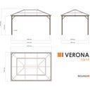 Pavillon Verona 10x14 / 4,2 x 3 m, Anthrazit - 1 Stk