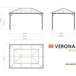 Pavillon Verona 10x14 / 4,2 x 3 m, Anthrazit - 1 Stk