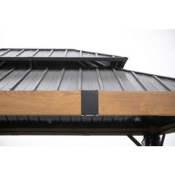 Pavillon Fontana 1012 | inkl. Moskitonetz 3,6 x 3 m, Holzoptik - 1 Stk