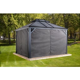 Vorhang-Set passend zu Mykonos/Moreno 10x14, Dunkelgrau - 1 Stk