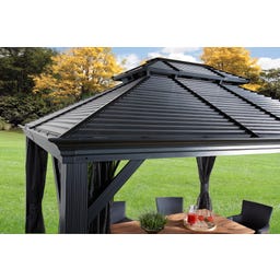 Pavillon Mykonos 10x14 / 4,2 x 3 m, Basaltgrau - 1 Stk