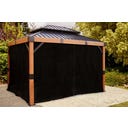 Pavillon Fontana 1012 | inkl. Moskitonetz 3,6 x 3 m, Holzoptik - 1 Stk