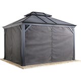 Vorhang-Set passend zu Mykonos/Moreno 10x14, Dunkelgrau