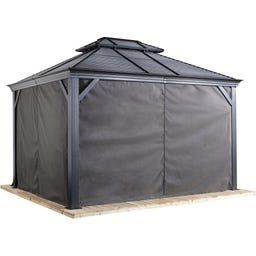 Vorhang-Set passend zu Mykonos/Moreno 10x14, Dunkelgrau - 1 Stk