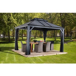 Pavillon Mykonos 10x12 / 3,6 x 3 m, Anthrazit - 1 Stk