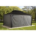 Vorhang-Set passend zu Mykonos/Messina 12x16, Dunkelgrau - 1 Stk