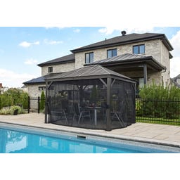 Pavillon Mykonos 10x12 / 3,6 x 3 m, Anthrazit - 1 Stk