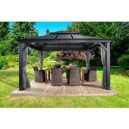 Pavillon Mykonos 10x14 / 4,2 x 3 m, Basaltgrau - 1 Stk