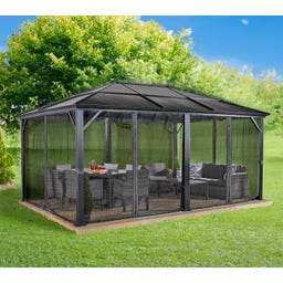 Pavillon Meridien 12x16 / / 4,8 x 3,6 m, Anthrazit - 1 Stk