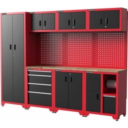 Feistos Werkzeugschrank Juno 3 - Schwarz/Rot