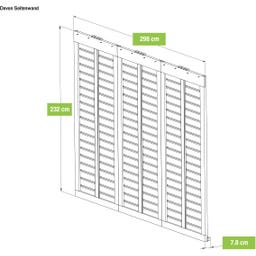 Seitenwand für Holzpavillon Devon 1212 & 1214 - 1 Stk