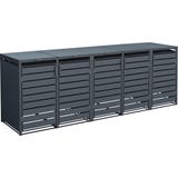 M&uuml;lltonnenbox Kubus mit Deckel, Anthrazit