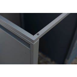 Mülltonnenbox Kubus mit Deckel, Anthrazit - 5 x 240 L