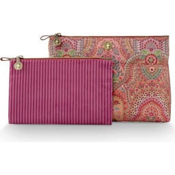 Pip Studio Kosmetiktaschen-Set Caryn Jabali - Rot