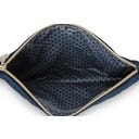 Flache Kosmetiktasche Charly Samt Quilty Days, groß - Blau