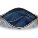 Flat Cosmetic Bag Charly Ornamento, medium - Blue