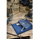 Flache Kosmetiktasche Charly Samt Quilty Days, groß - Blau