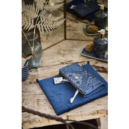 Flache Kosmetiktasche Charly Samt Quilty Days, groß - Blau