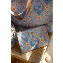 Flat Cosmetic Bag Charly Ornamento, medium - Blue