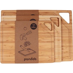 Pandoo Mehrwegschneidebrett Bambus - 28 x 22 cm