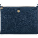 Flache Kosmetiktasche Charly Samt Quilty Days, groß - Blau