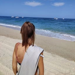 Reishanddoek met Bamboe-Actieve Koolvezel - 80 x 40 cm - Blauw