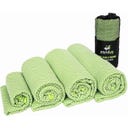 Potovalna brisača z bambusovimi vlakni iz aktivnega oglja, 80 x 40 cm - zelena