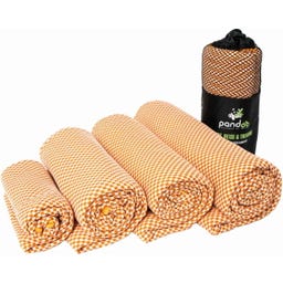 Bamboo Active Carbon Fibre Travel Towel, 130 x 80 cm - Orange