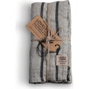 Lovely Linen Tea Towel - Misty - Stripe Black