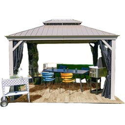 Gazebo Messina 10x12 / 3,6 x 3 m, Champagne - 1 pz.
