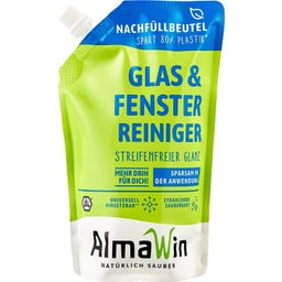 AlmaWin Detergente Vetri e Finestre - 500 ml, sacchetto di ricarica