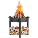 Feuerschale Montana 80 hoch | Inkl. Holzlager