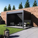 Outdoor Seitenteil für Pergola Grand Tuscan 14 Grau - 1 Stk