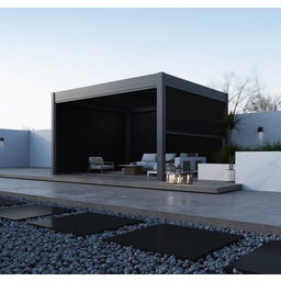 Outdoor Seitenteil für Pergola Grand Tuscan 12 Grau