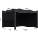 Outdoor Seitenteil für Pergola Grand Tuscan 12 Grau