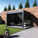 Outdoor Seitenteil für Pergola Grand Tuscan 10 Grau - 1 Stk