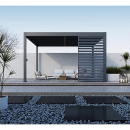 Outdoor Lamellen Sichtschutz für Pergola Grand Tuscan 14 / 135 x 234 cm Grau - 1 Stk