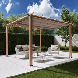 Paragon Outdoor Pavillon Florida 350 x 350 cm - Holzoptik