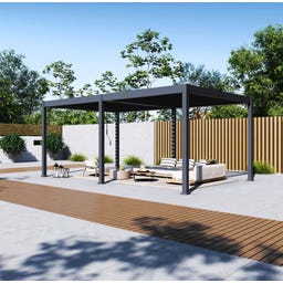 Pergola Grand Tuscan 1220 | inkl. Lamellendach 370 x 599 cm Anthrazit - 1 Stk