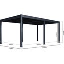 Pergola Grand Tuscan 1220 | inkl. Lamellendach 370 x 599 cm Anthrazit - 1 Stk