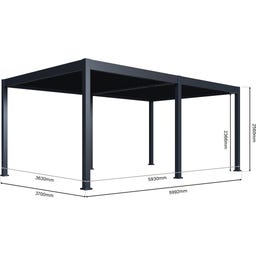 Pergola Grand Tuscan 1220 | inkl. Lamellendach 370 x 599 cm Anthrazit - 1 Stk