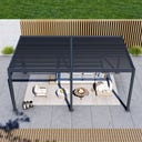 Pergola Grand Tuscan 1220 | inkl. Lamellendach 370 x 599 cm Anthrazit - 1 Stk
