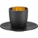Espresso Cup with Coaster - Cosmo Gold in a Gift Tube - 1 set