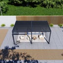 Pergola Grand Tuscan 1220 | inkl. Lamellendach 370 x 599 cm Anthrazit - 1 Stk