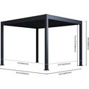 Pergola Grand Tuscan 1012 | inkl. Lamellendach 370 x 310 cm Anthrazit