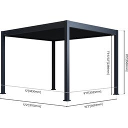 Pergola Grand Tuscan 1012 | inkl. Lamellendach 370 x 310 cm Anthrazit