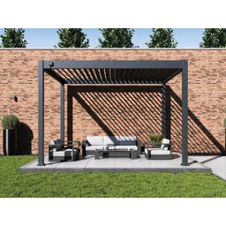 Pergola Grand Tuscan 1012 | inkl. Lamellendach 370 x 310 cm Anthrazit
